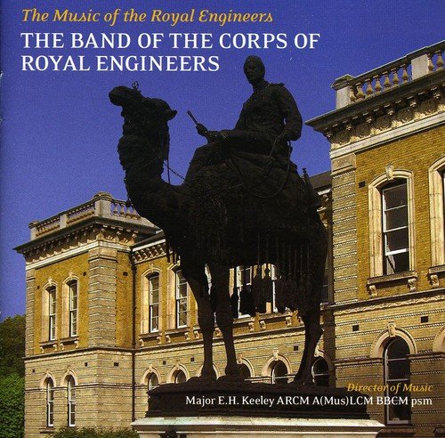 "CD cover featuring a statue of a man on a camel in front of a building."