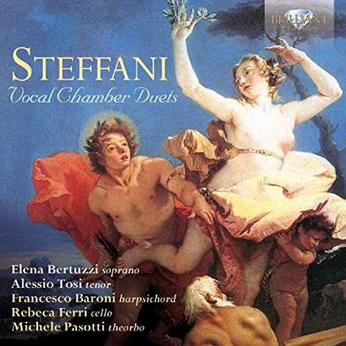 "CD cover featuring a classical painting of two figures against a blue background."