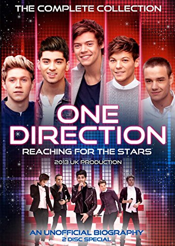 "DVD cover featuring the band One Direction against a red and blue grid background."