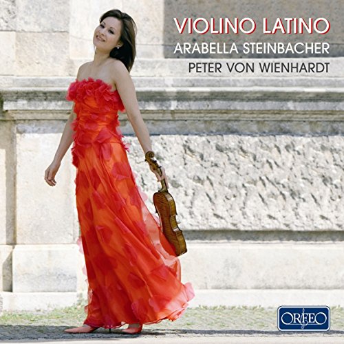 CD cover: violinist in red dress holding a violin.