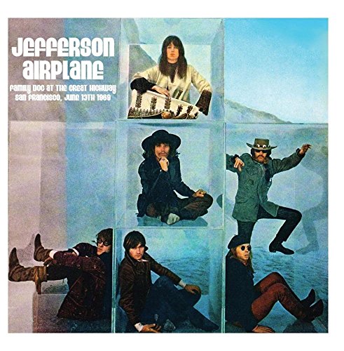 Jefferson Airplane album cover featuring band members in a blue-toned collage.