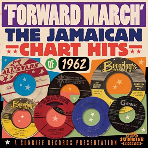 Album cover featuring seven vinyl records with various labels and colors, text overlay.