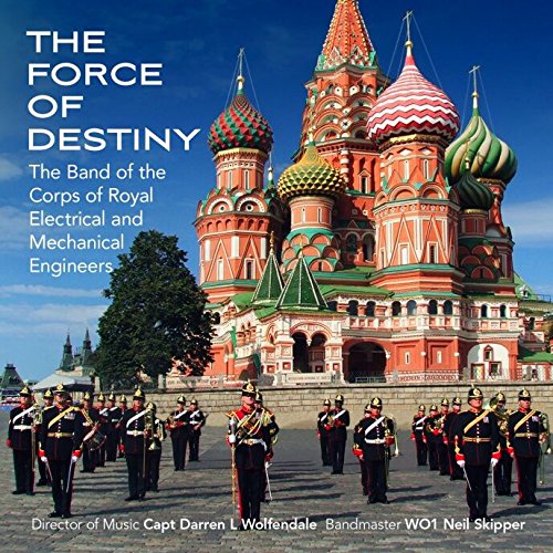 "CD cover featuring a marching band in front of St. Basil's Cathedral."