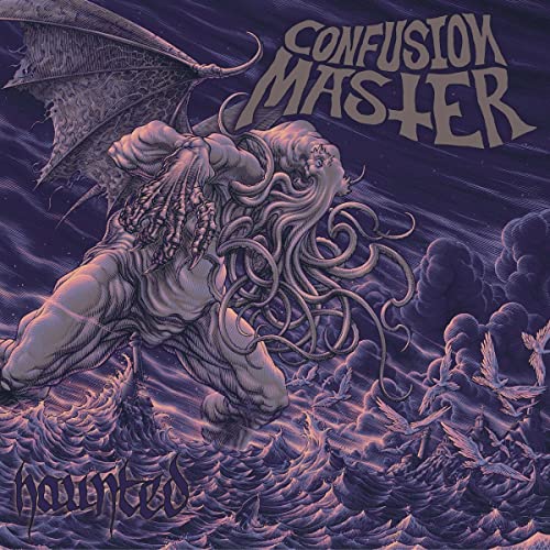 Album cover featuring a winged, tentacled creature over a dark, stormy ocean.