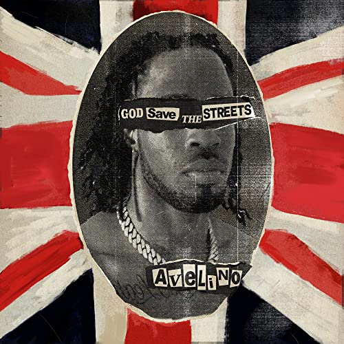 Avelino album cover with portrait against a Union Jack background.