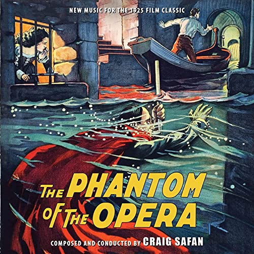 “The Phantom of the Opera” CD cover with dramatic, painted imagery.