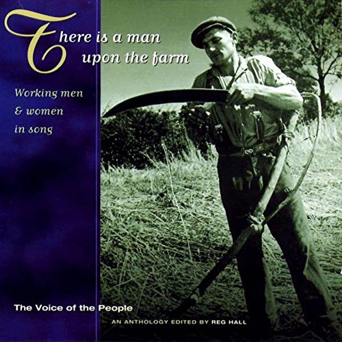 "CD cover with a black-and-white image of a man holding a scythe in a field."