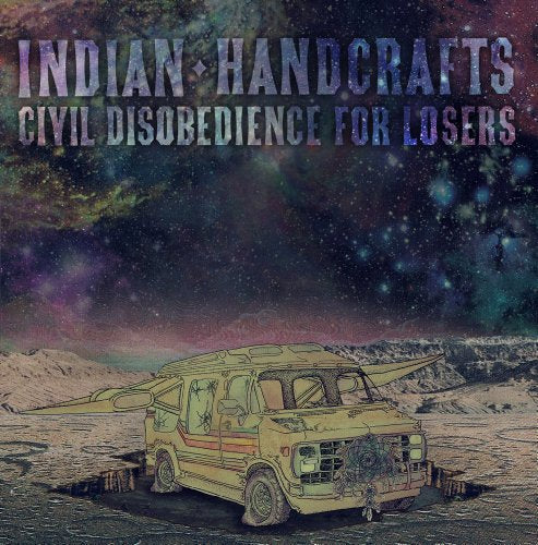 CD cover with band name, title, and illustration of a van in a landscape.