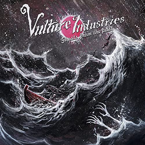 Dark album cover with swirling waves, a ship, and skeletal hands.