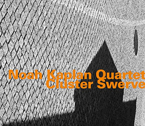 Album cover with orange text on gray metal background with a shadow.