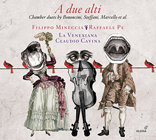 CD cover featuring three anthropomorphic figures: a woman, a cello, and a man.