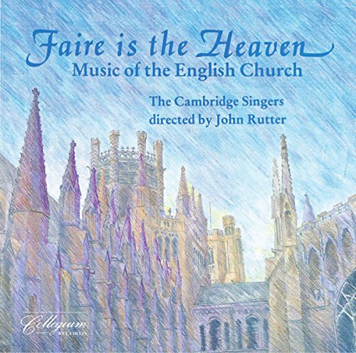 CD cover with cathedral illustration and title "Faire is the Heaven" in blue text.