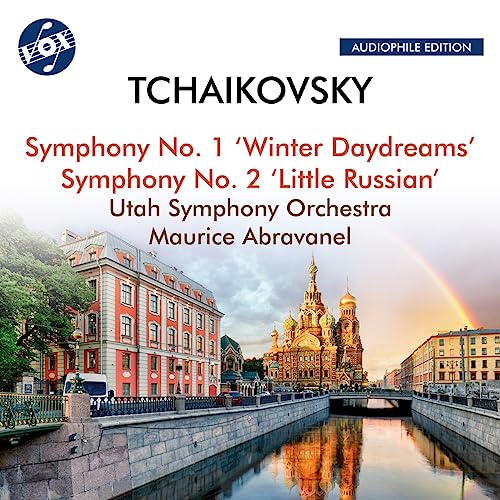 CD cover for Tchaikovsky symphonies with a Russian cityscape.