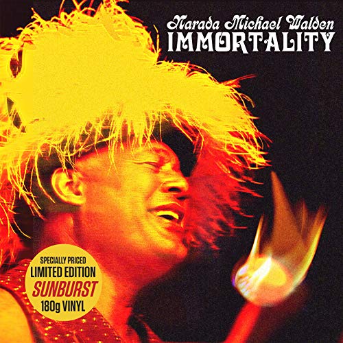 Vinyl album cover featuring a person with flowing yellow hair and a red top.