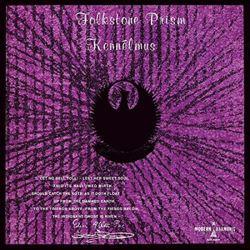 "Album cover with purple background, black bird silhouette, and white text."