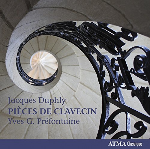 CD cover with ornate wrought iron and text: Duphly, Préfontaine.