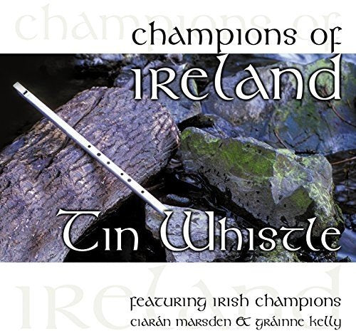 Album cover with a silver tin whistle on rocks, titled "Champions of Ireland".