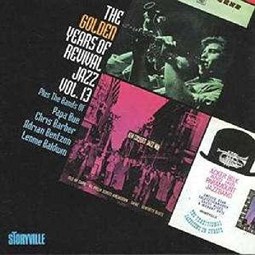 "Jazz album cover with musicians and text on a black background."