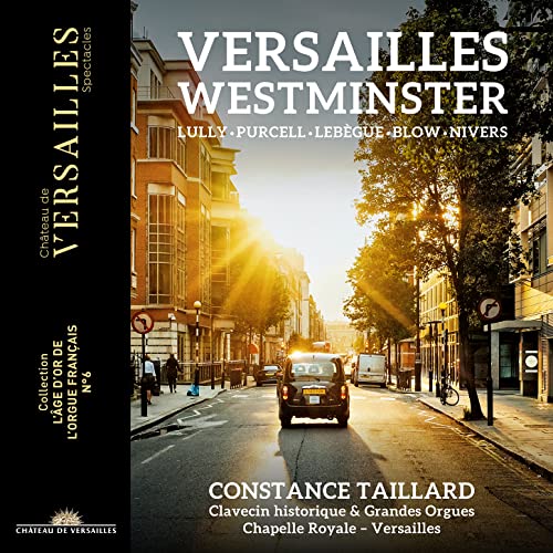 CD cover for “Versailles Westminster” by Constance Taillard, featuring a London street.