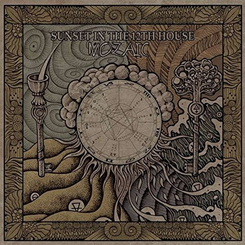 CD cover with celestial imagery, clock, and ornate decorative elements.