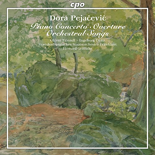 "CD cover featuring a watercolor painting of a forest scene with white text overlay."