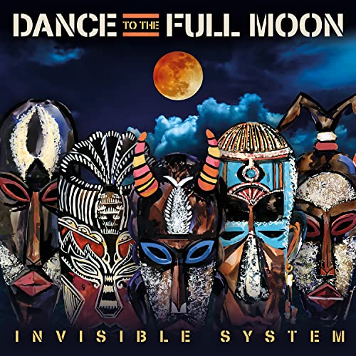CD cover with colorful African masks and a large full moon.