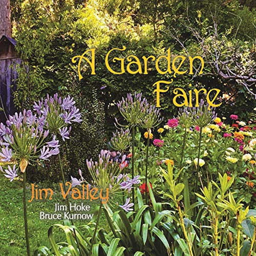 CD cover with lush garden scene, purple flowers, and title "A Garden Faire".