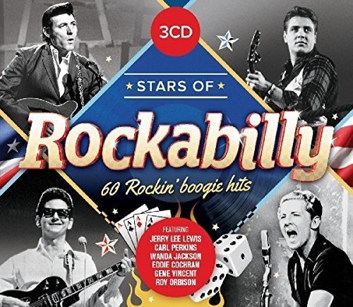 CD cover featuring portraits of rockabilly musicians and bold text.