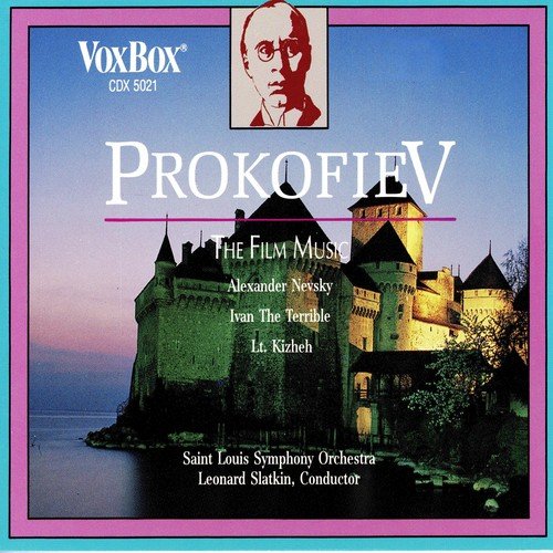 CD case with "Prokofiev: The Film Music" cover art, featuring a castle image.