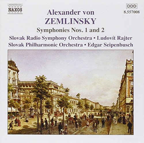 CD cover for Zemlinsky symphonies with a vintage street scene.