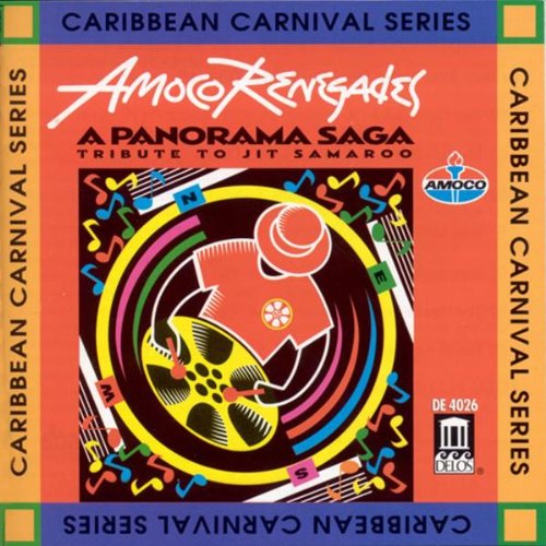 "CD cover with orange background, colorful abstract design, and 'Amoco Renegades' text."