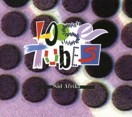 "Album cover with 'Loose Tubes' in colorful, abstract letters on a purple polka dot background."
