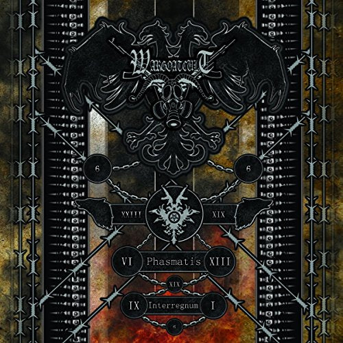 CD cover for Wargoatcult's “Phasmatis Interregnum” featuring dark, ornate imagery.