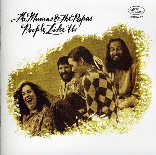 "Album cover with sepia-toned photo of four people, 'The Mamas & The Papas' text."