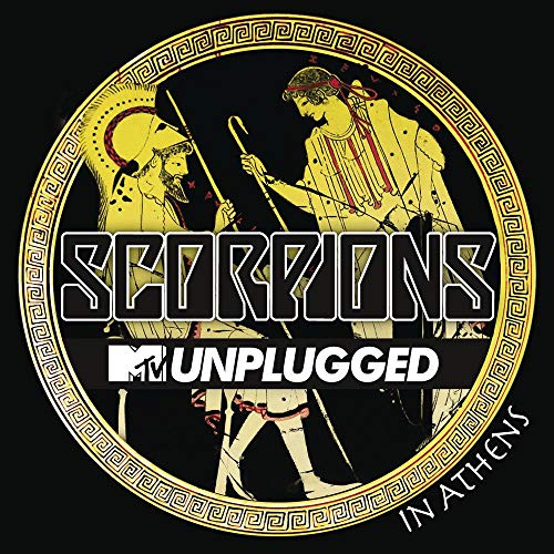 Scorpions "MTV Unplugged" Blu-ray cover with Greek vase imagery.