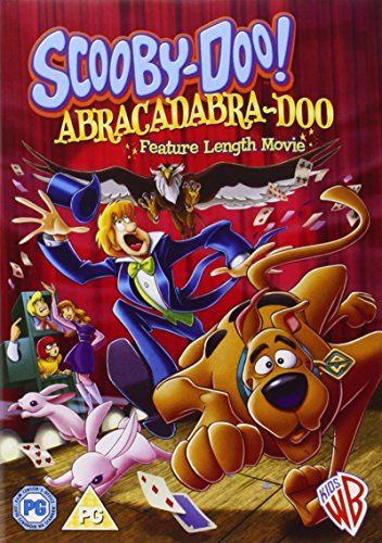 DVD cover featuring Scooby-Doo and a magician surrounded by magic tricks on a stage.