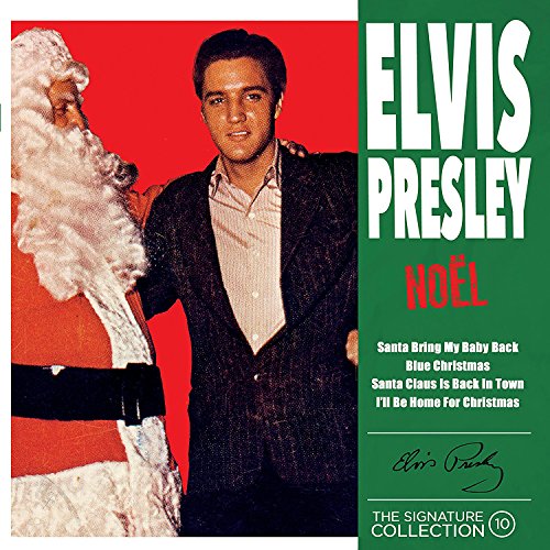 Elvis Presley "Noël" CD cover featuring Elvis with Santa Claus.