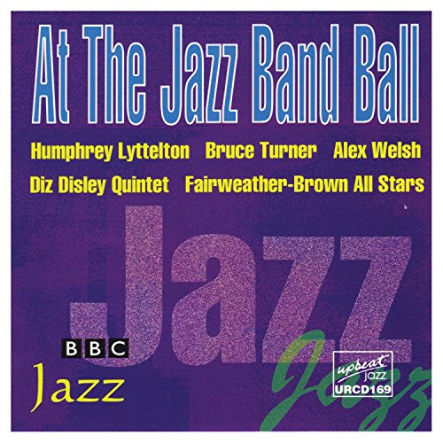 Purple jazz album cover with "At The Jazz Band Ball" in blue text.