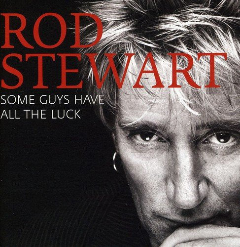 "Rod Stewart album cover with a black-and-white close-up portrait of Rod Stewart."