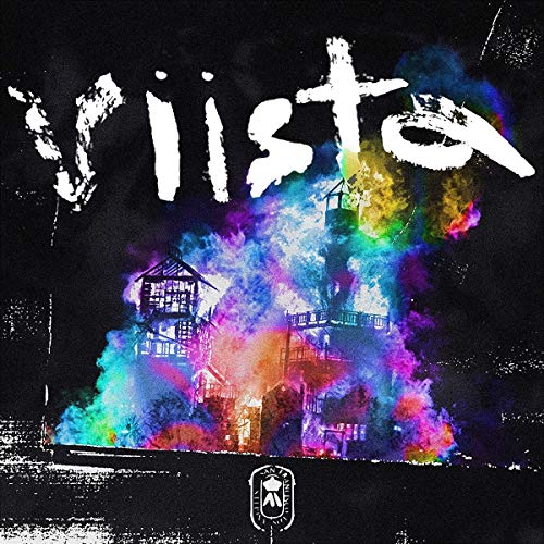 Album cover for “Viista” featuring a colorful, smoky house illustration.