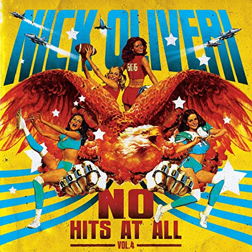 Album cover for "Oliveri Nick - N.O. Hits At All Vol. 4" with eagles and cheerleaders.