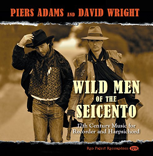 "CD cover featuring two men dressed as cowboys with torn edges and sepia tone."