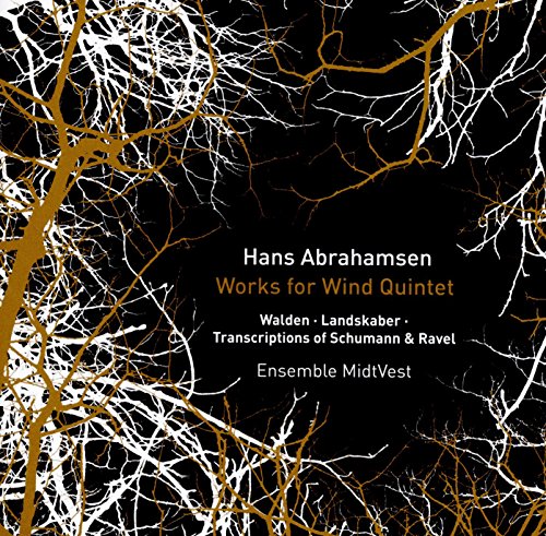 CD cover with abstract white and gold branch-like patterns on black.