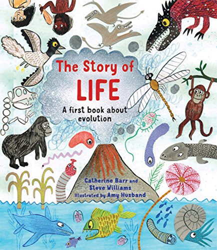 "The Story of Life" children's book cover featuring illustrations of various animals and sea creatures.