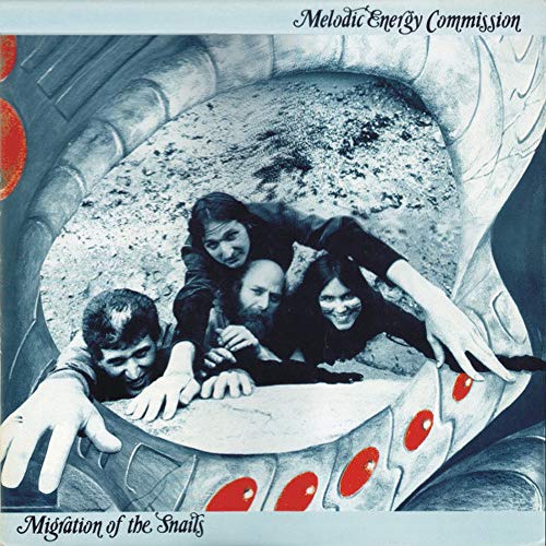 Album cover: four people emerging from a giant snail shell.