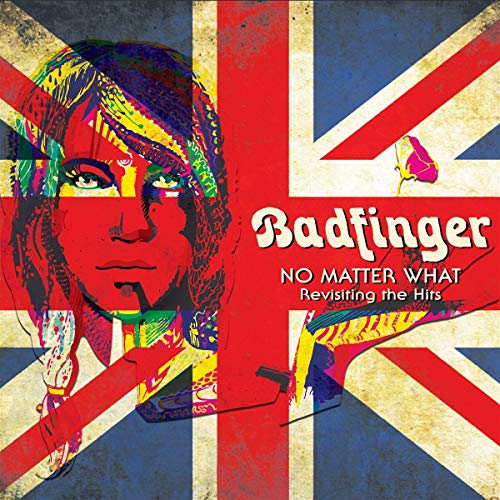 Badfinger album cover: woman’s face overlaid on a Union Jack flag.
