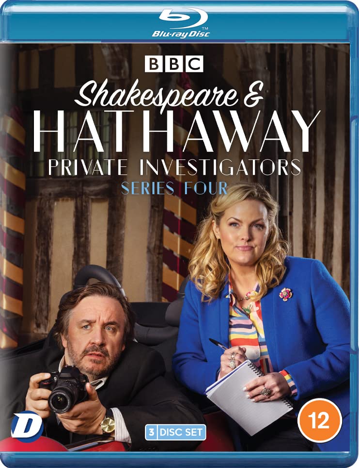 Blu-ray cover for "Shakespeare & Hathaway: Series 4" featuring two detectives.
