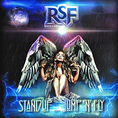 CD cover: woman with large wings against a stormy, blue background.