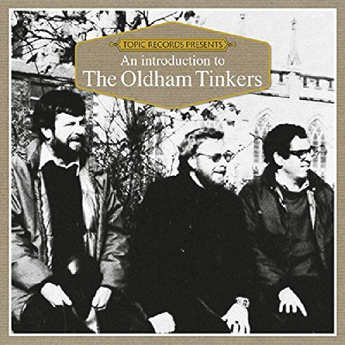 "CD cover with black and white photo of three men sitting outdoors."