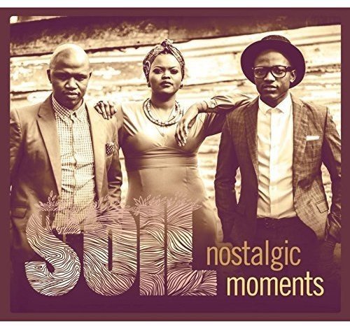 "CD cover featuring three people in formal attire with sepia-toned background and text."
